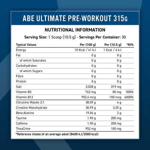 ABE ULTIMATE PRE-WORKOUT